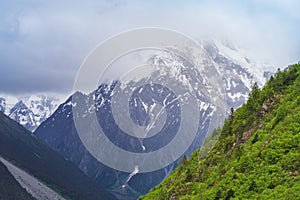 Meili Snow Mountain Scenery and Rural Roads in Yunnan Province, China