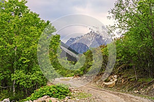 Meili Snow Mountain Scenery and Rural Roads in Yunnan Province, China