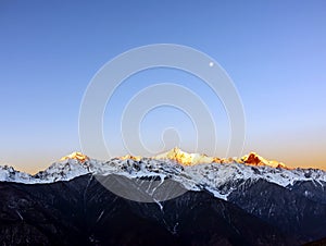 Meili snow mountain of yunnan China