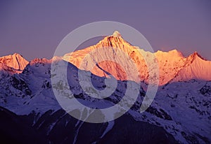 Meili Snow Mountains at sunrise