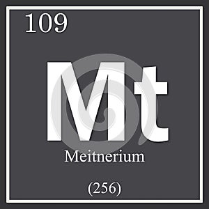 Meitnerium chemical element, dark square symbol