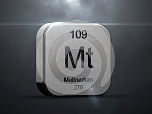 Meitnerium element from the periodic table