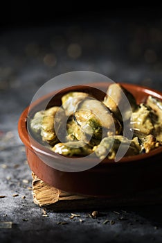 Mejillones al curry, spanish curried mussels photo