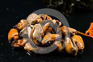 mejillones en escabeche, marinated mussels, spanish cuisine