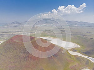 Meke Crater Lake in Konya - Turkey. Aerial View