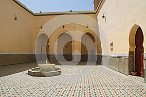 Meknes, Courtyard of the mausoleum of Moulay Ismail