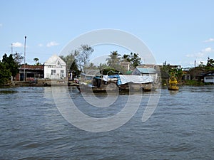 Mekong river delta in cai be Vietnam