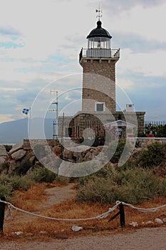 Melagavi lighthouse in Loutraki Korinthos