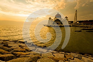 Melaka Straits Mosque in Malacca