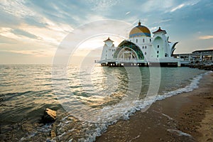 Melaka Straits Mosque in Malacca