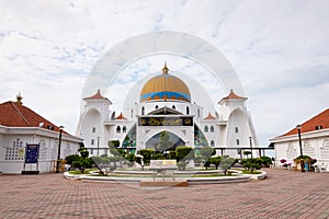 The Melaka Straits Mosque Masjid Selat Melaka is a mosque located on the man-made Malacca Island in Malacca City, Malaysia