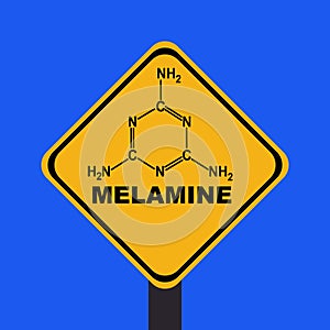 Melamine warning sign