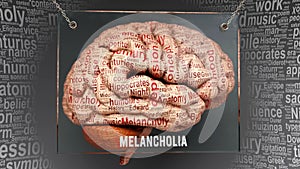 Melancholia in human brain