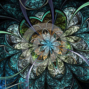 Melancholic fractal flower