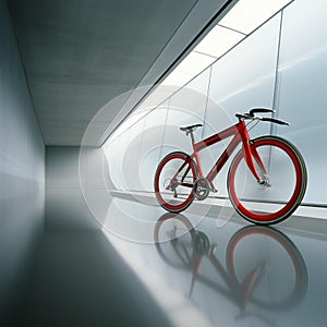 Melancholic Reflections: Abstract Racing Bicycle in Motion Blur