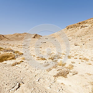 Melancholy and emptiness of the desert in Israel.