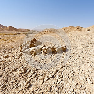 Melancholy and emptiness of the desert in Israel.