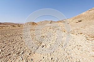 Melancholy and emptiness of the desert in Israel.