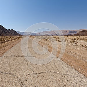 Melancholy and emptiness of the desert in Israel.