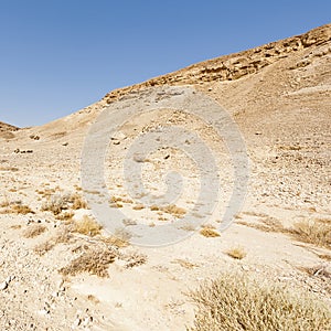 Melancholy and emptiness of the desert in Israel