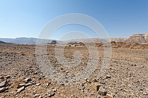 Melancholy and emptiness of the desert in Israel