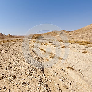 Melancholy and emptiness of the desert in Israel