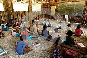 Melanesian People / School in Papua New Guinea