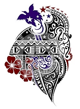 Melanesian style tattoo photo