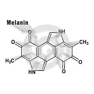 Melanin molecule, Structural chemical formula