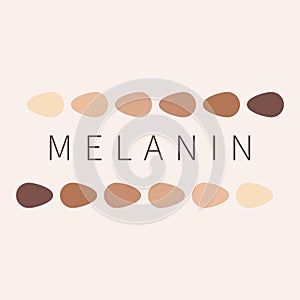 Melanin skin tone color palette scheme design photo