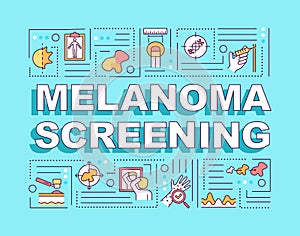 Melanoma screening word concepts banner