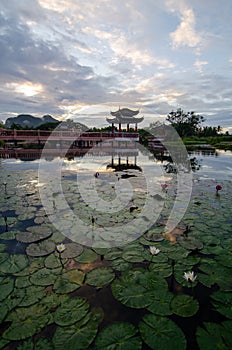 Melati Lake Chinese Architechtural Bridge