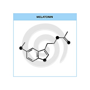Melatonin chemical formula photo