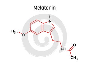 Melatonin structural formula of molecular structure