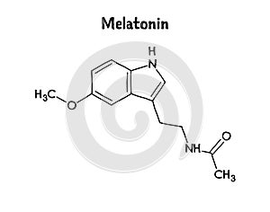 Melatonin structural formula of molecular structure