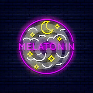 Melatonin neon banner