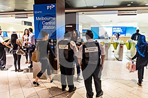 Melbourne Central underground train station in Australia