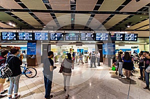 Melbourne Central underground train station in Australia