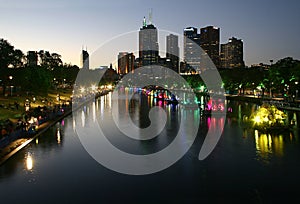 Melbourne City Night Landscape