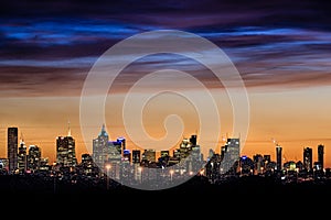 Melbourne City Skyline