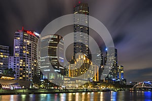 Melbourne city skyline over Yarra river