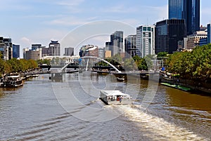 Melbourne city and Yarra River, Australia photo