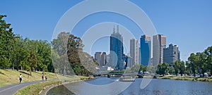 Melbourne skyline along the Yarra River photo