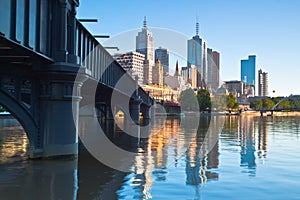 Melbourne Skyline from Southbank photo