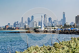 Melbourne skyline from St. Kilda