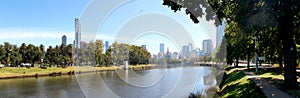 Melbourne Skyline Yarra River photo