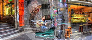 Melbourne street busker