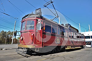 Melbournes popular Tramcar restaurant in the depot