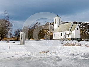 Melbu Church on Hadsel Island, Vesteralen, Norway