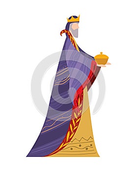 Melchior of happy epiphany day vector design